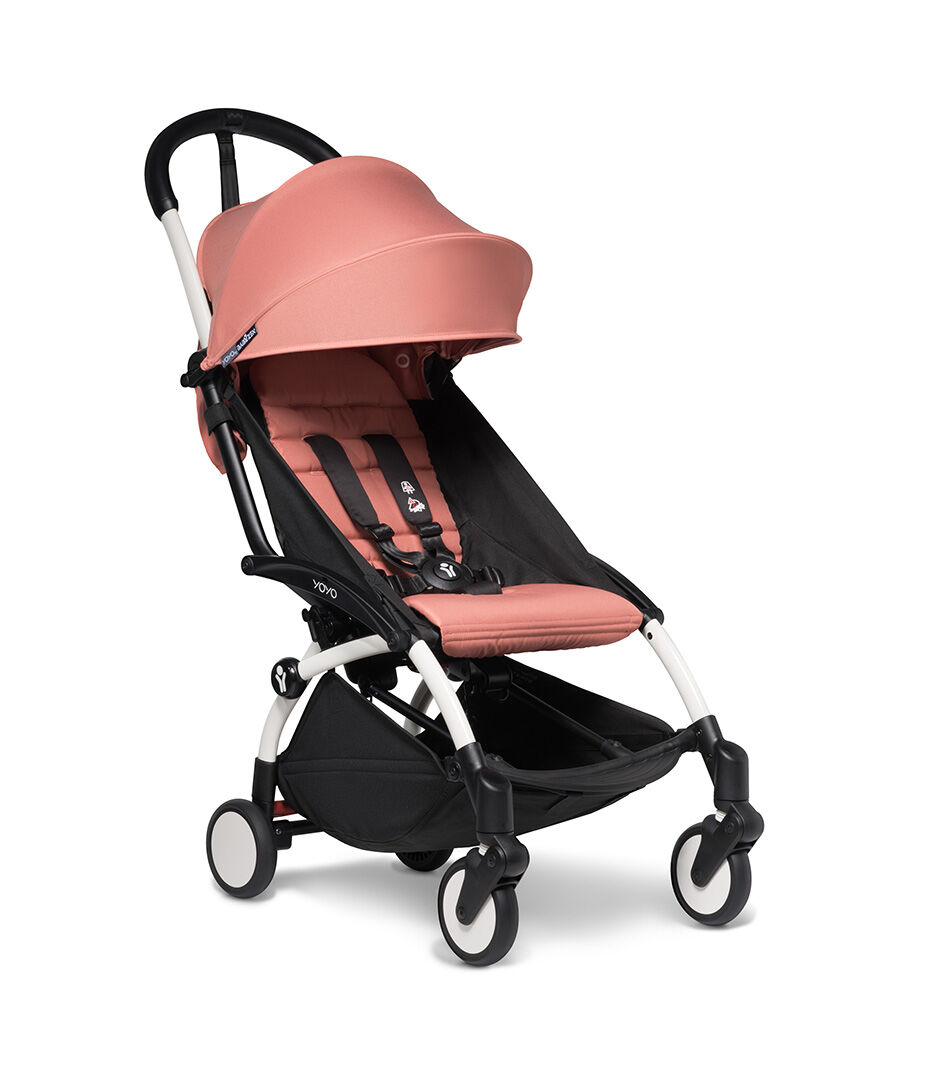 YoYo² Stroller White Frame with Ginger Textiles, Ginger, mainview